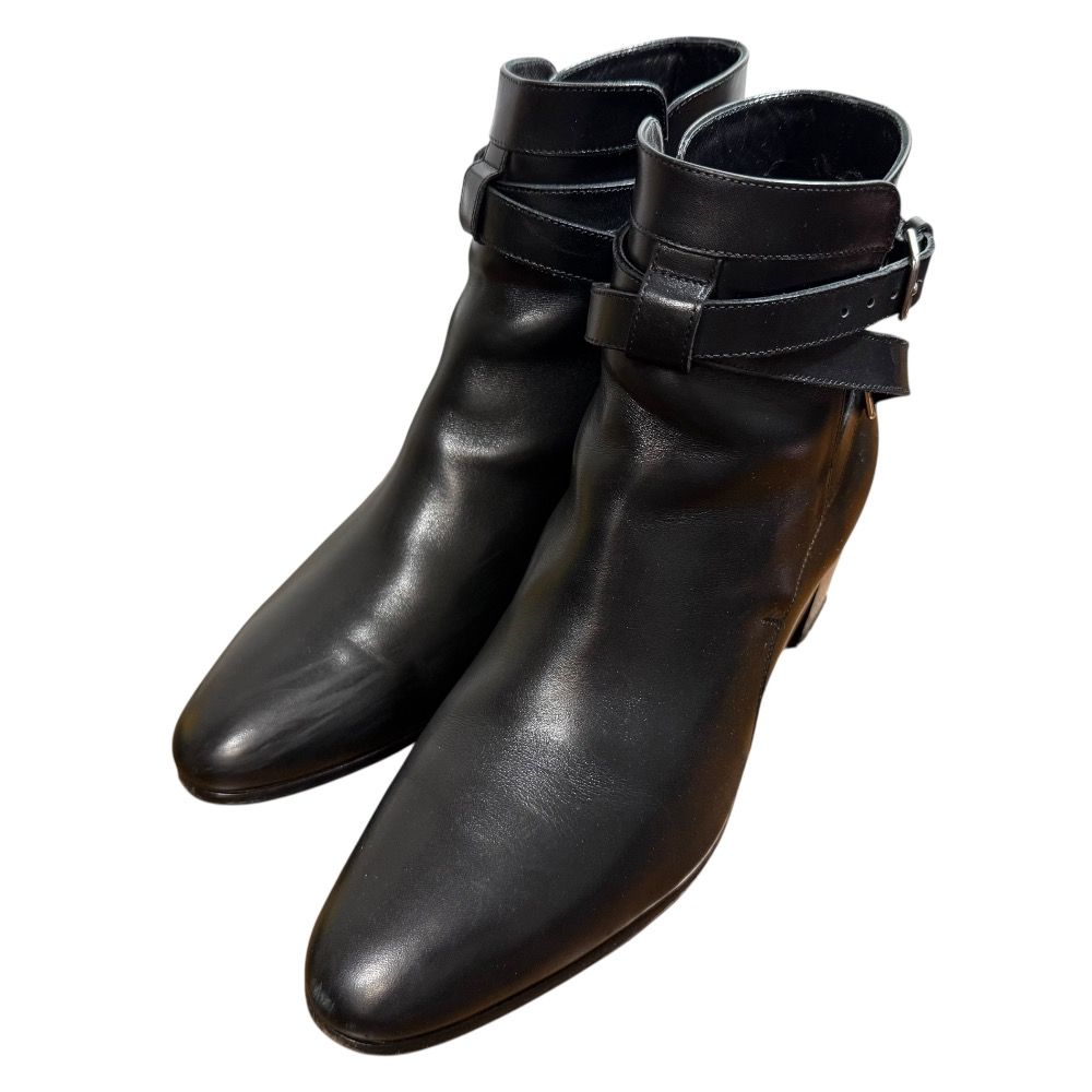 SAINT LAURENT ブラックロングブーツ サイズ37 Saint Laurent ロングブーツ《OTTO》黒 パテントカーフ DHL 直営