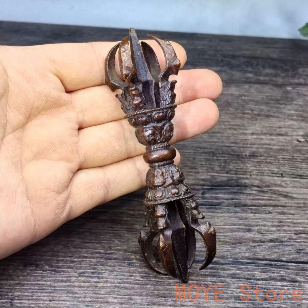 銅 細工 密宗多傑金剛法器 金剛杵 降魔杵 辟邪 開運風水 招財 置物