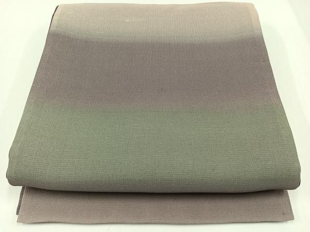 平和屋着物●夏物　石川県指定無形文化財　夏牛首紬　白山工房　手織り　全通柄袋帯　横段文　正絹　逸品　AAAX4000jh 平和屋着物○夏物 石川県指定無形文化財 夏牛首紬 白山工房 手織り 全