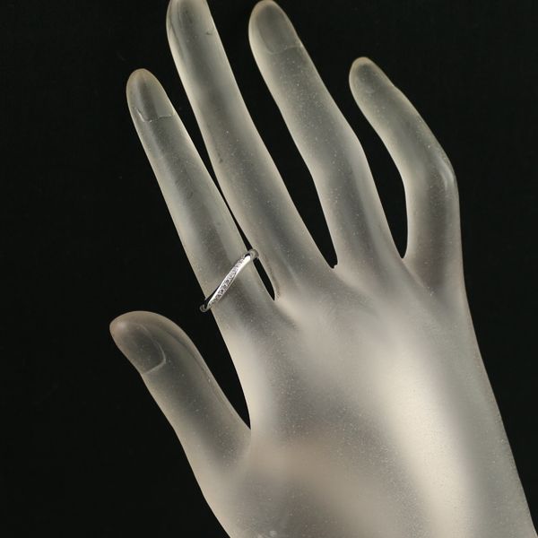 4℃ リング ピンクダイヤ ダイヤモンド ウェーブ 9号 Pt950 #170140  