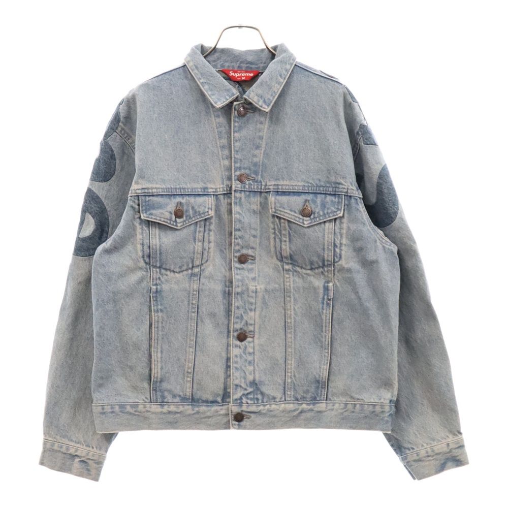 SUPREME (シュプリーム) 22SS Inset Logo Denim Trucker Jacket インセットロゴ デニムトラッカージャケット  ジージャン インディゴ - メルカリ