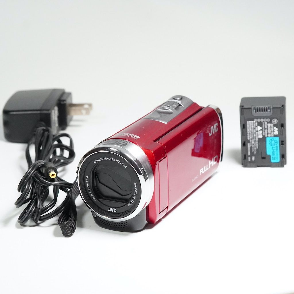 ビデオカメラ YCF-1 Victor JVC GZ-E325-B JVC (ジェイブイシー) デジタルビデオカメラ 動作確認済 ※レンズ