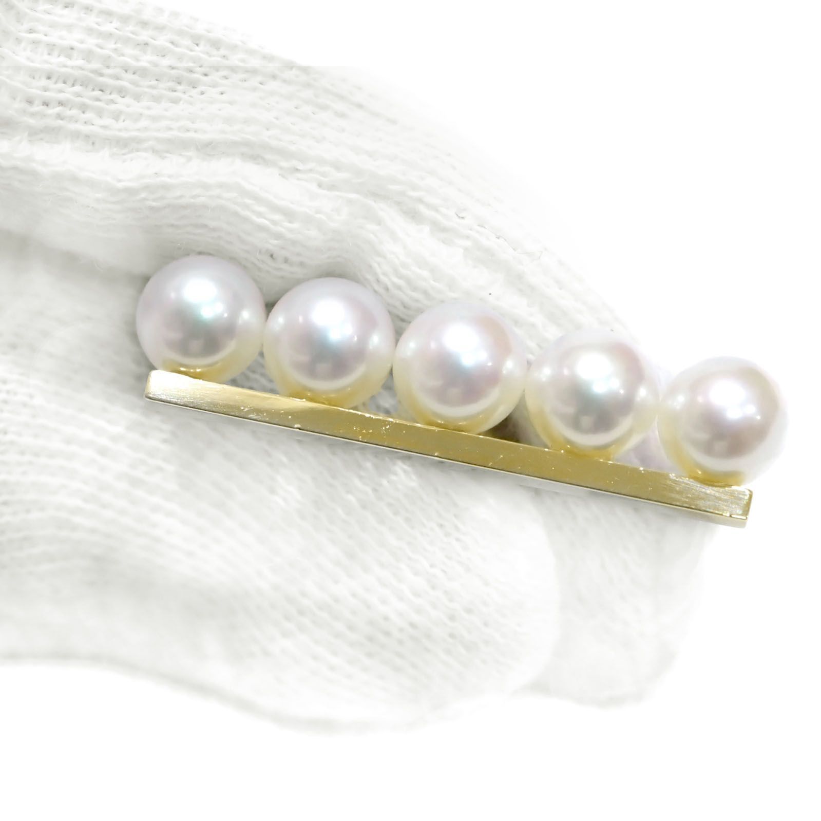 TASAKI タサキ バランス プラス あこや真珠 K18YG ピアス 約5.4g位 [ E