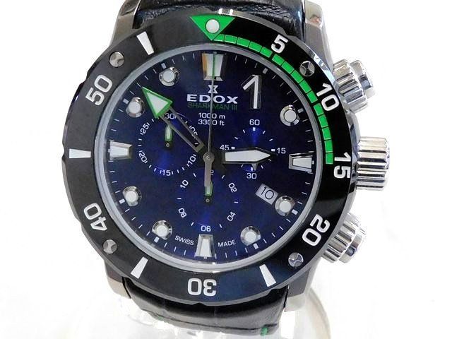EDOX エドックス ■ クロノオフショア1 シャークマンIII SHARKMAN3 ウルトラマリーン シートゥスカイ メンズ 腕時計 クオーツ 10241□5K