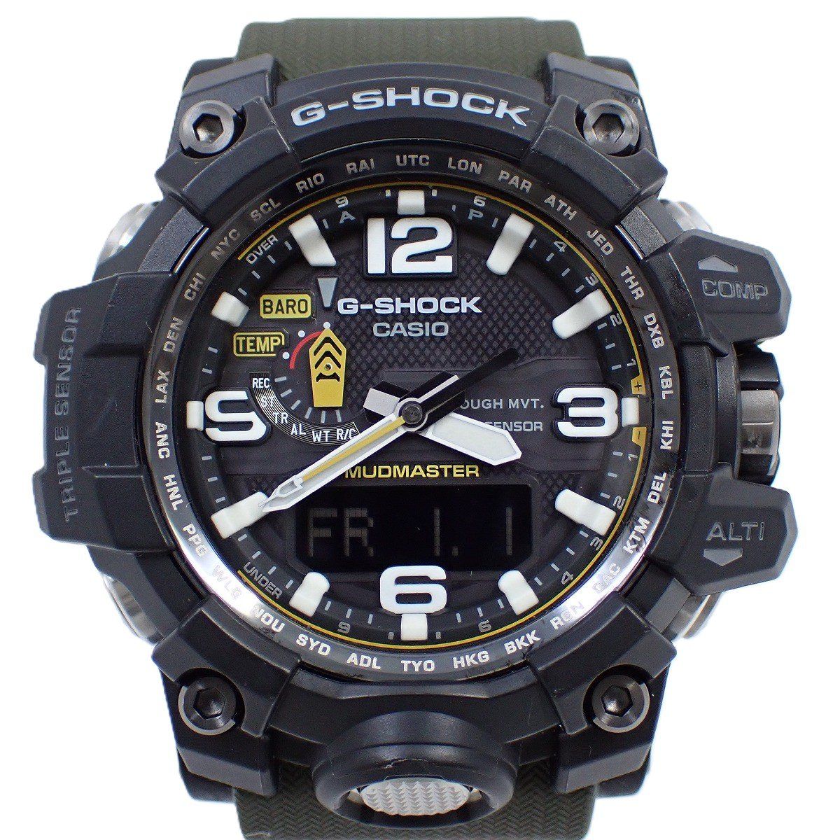 カシオ G-SHOCK マッドマスター ソーラー電波 トリプルセンサーVer.3 アナデジ メンズ 腕時計 GWG-1000-1A3JF いおき質店