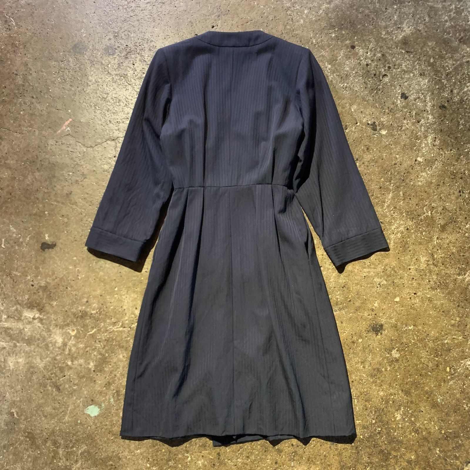 YSL rive gauche 80s スタンドカラー ピンストライプ ドレス YSL rive gauche 80s スタンドカラー ピンストライプ ドレス