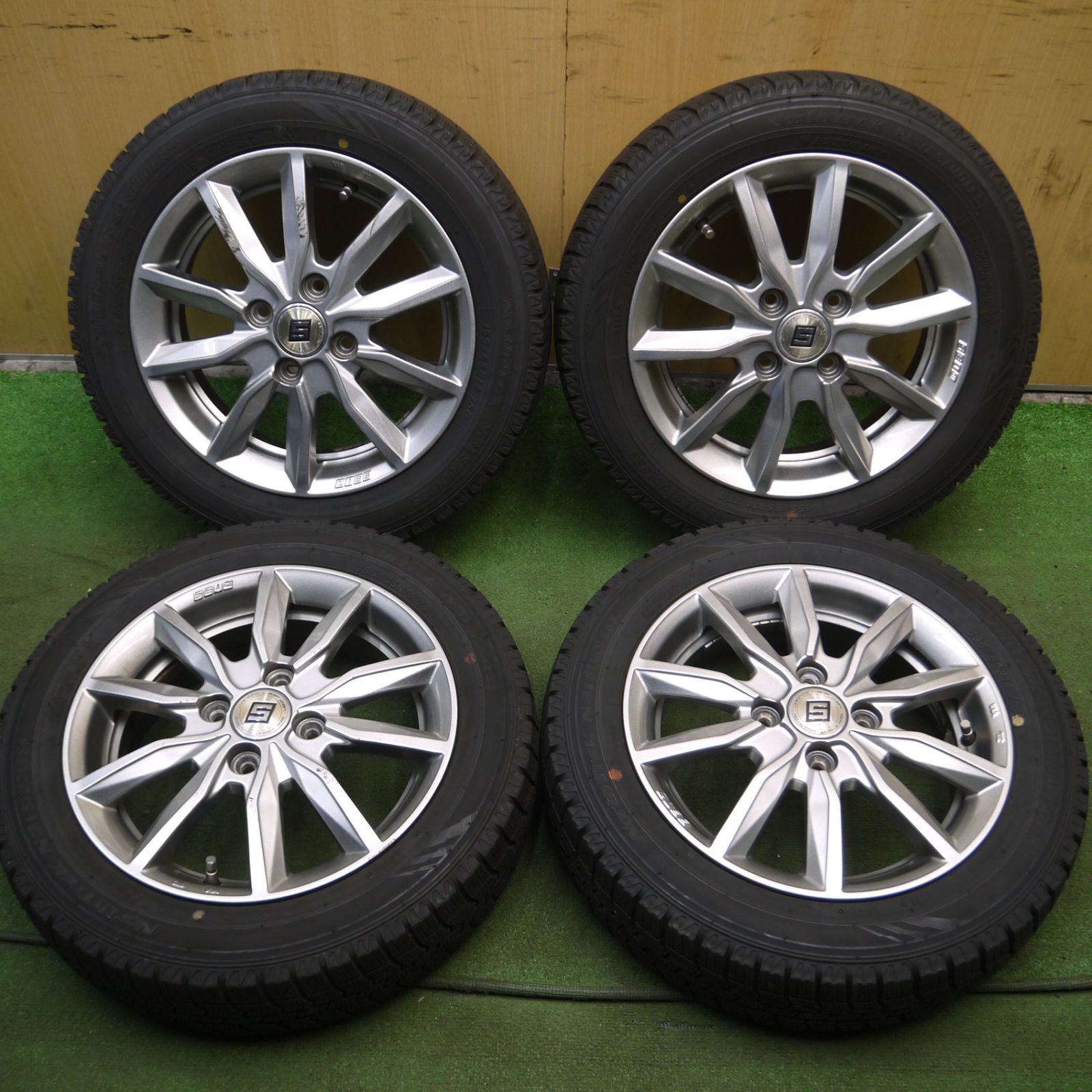 *送料無料*バリ溝！20年！キレイ！9.5分以上スタッドレス 155/65R14 SEIN AME オートバックス ノーストレック N3i ザイン 14インチ PCD100/4H4013002Hス