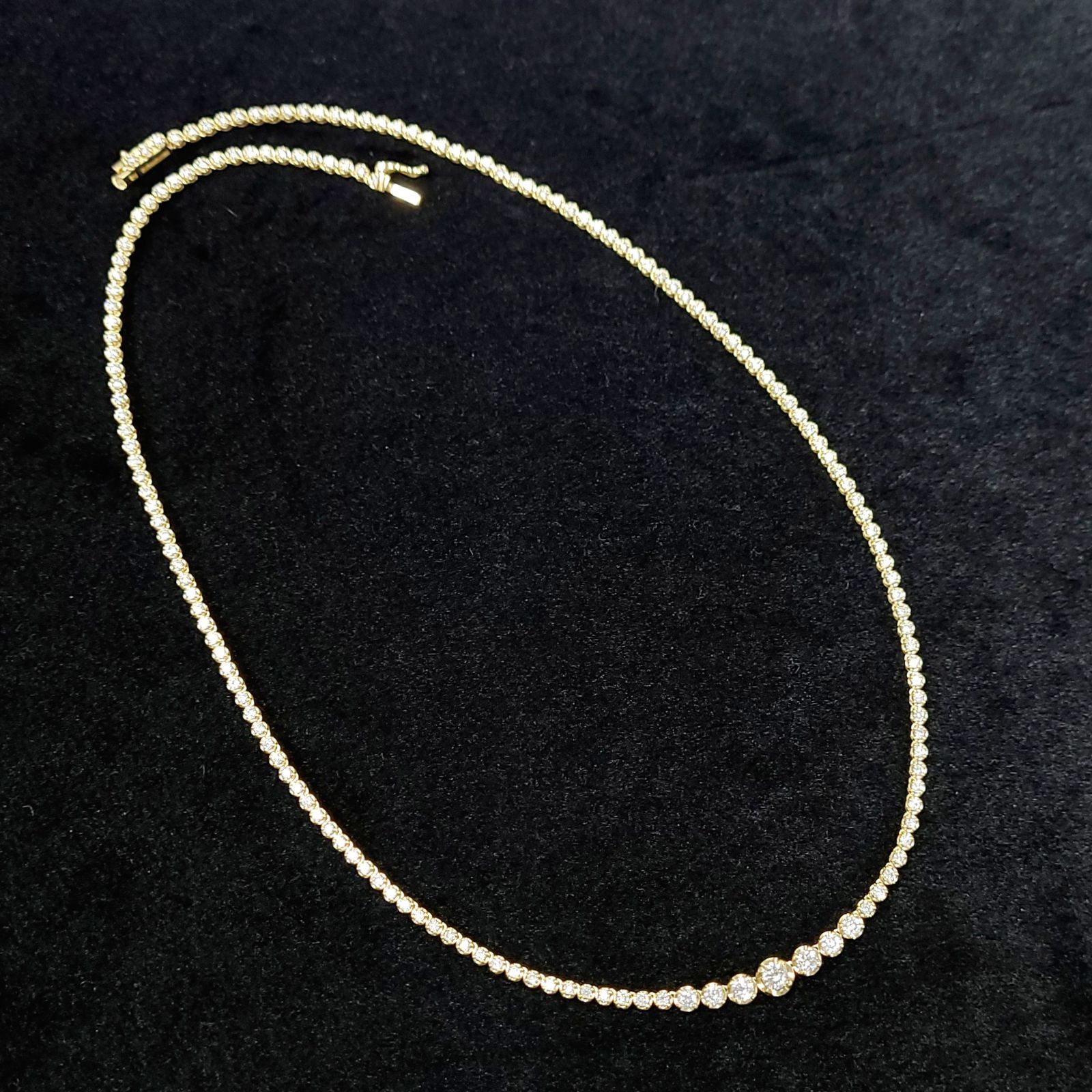 永遠の輝き 3ct ダイヤモンド K18 テニス ネックレス 鑑別書付 永遠の輝き 3ct ダイヤモンド K18 テニス ネックレス 鑑別書付 - メルカリ