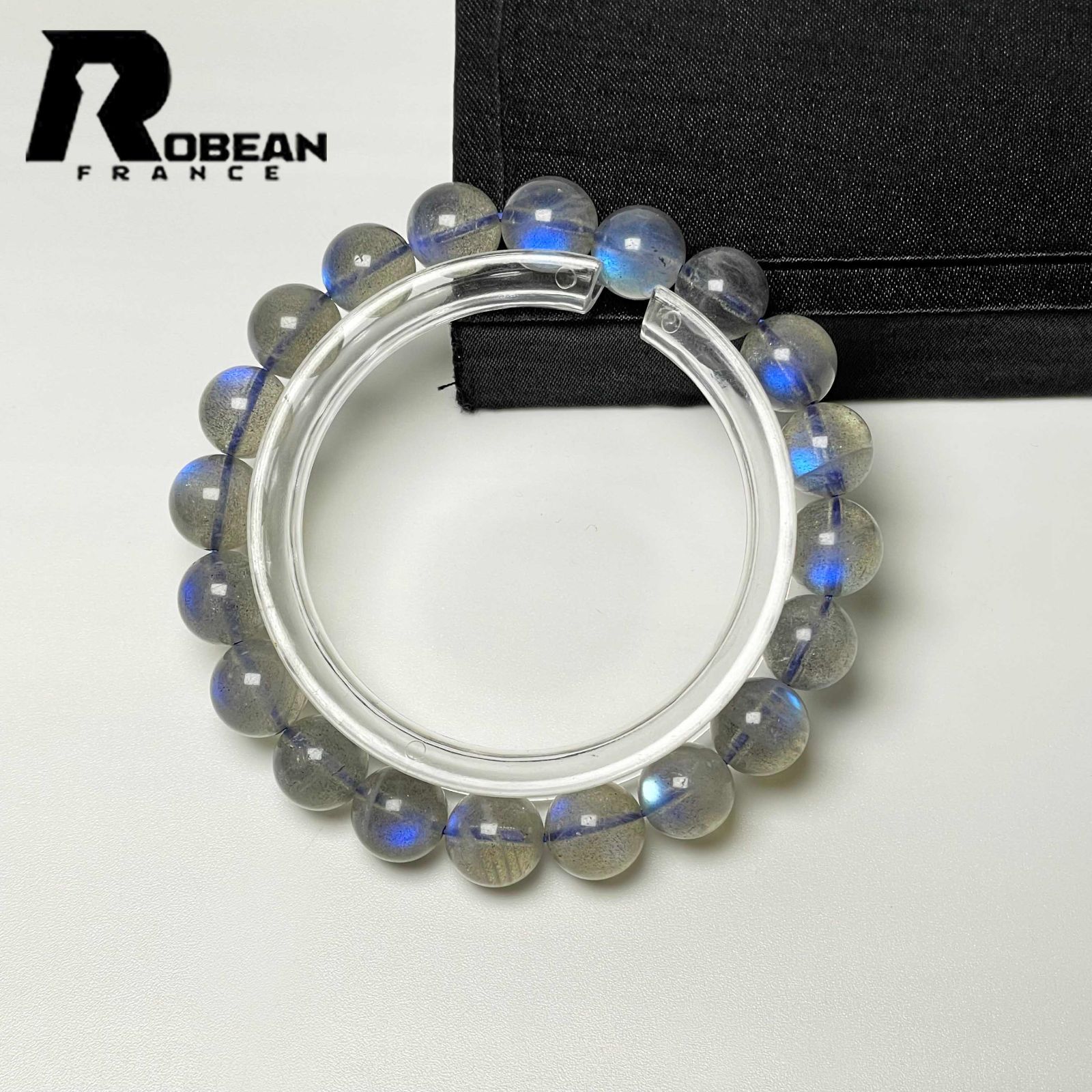 EU製 定価10万円 ROBEAN ブルーラブラドライト パワーストーン ブレスレット 幸運 開運 浄化 プレゼント9.8-10.2mm M1023831