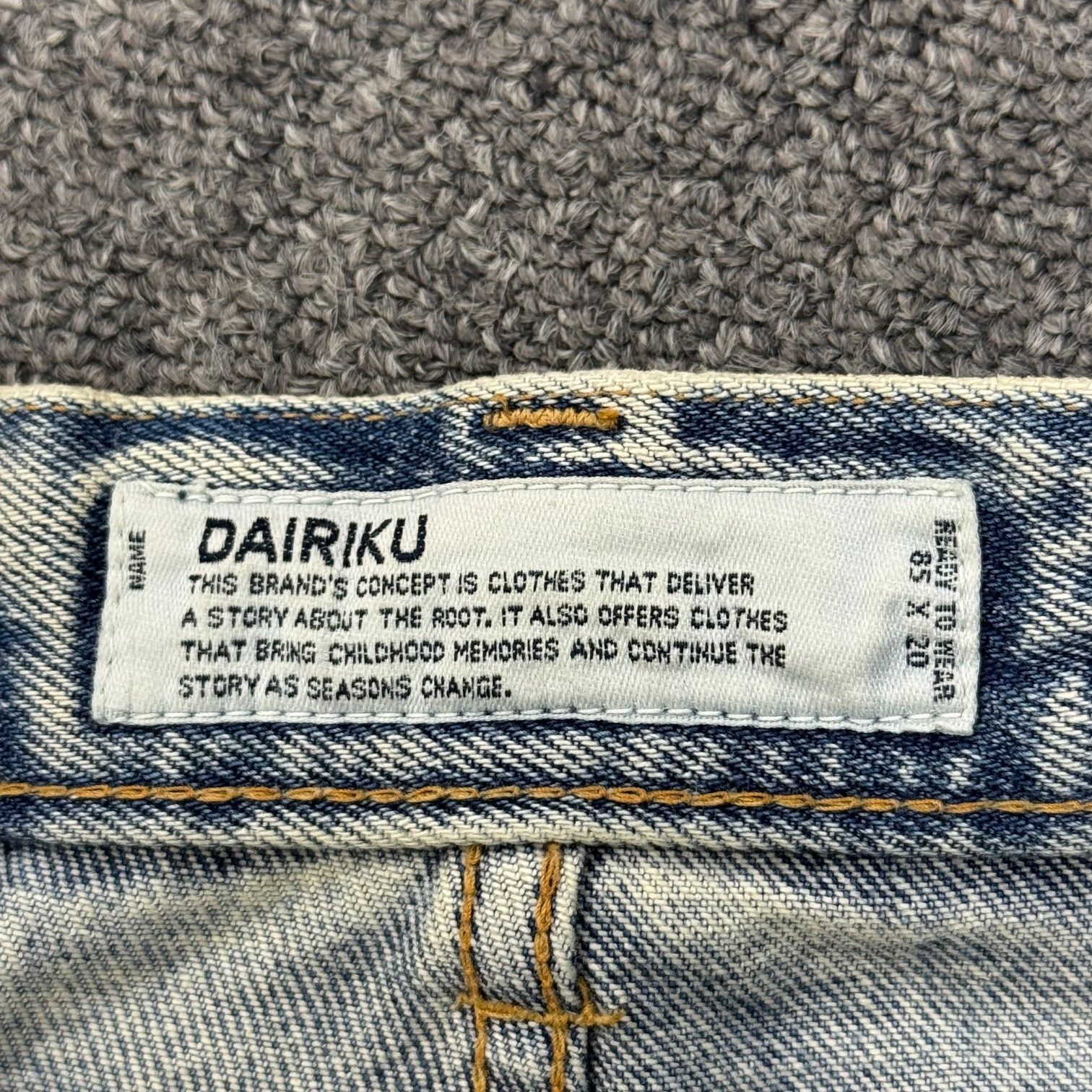 参考上代82500円 DAIRIKU 21aw Brat Pack Repair Straight Denim Pants 