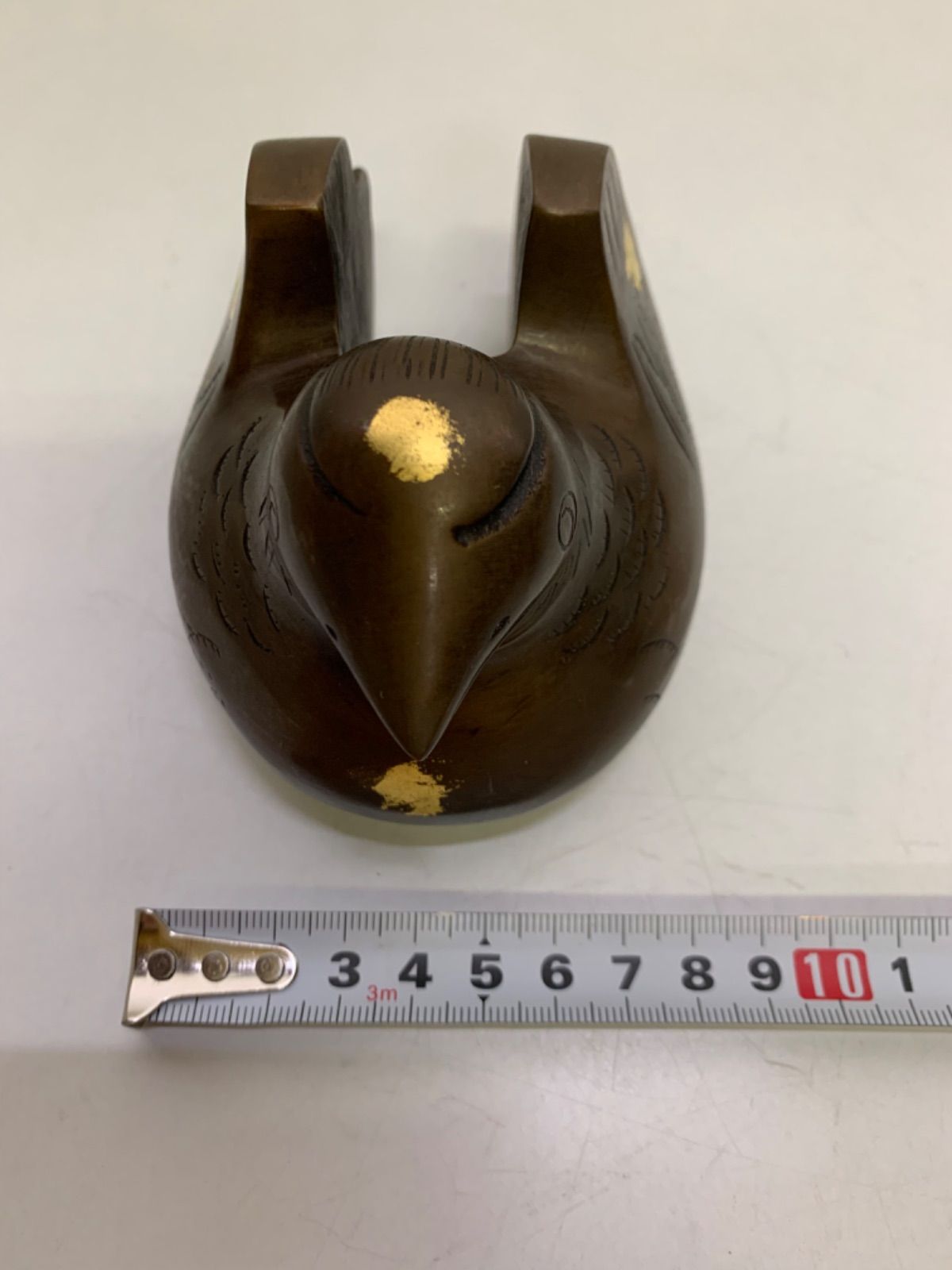 鴛鴦 置き物 屏風押さえ 高岡銅器 おしどり 美術工芸品 - メルカリ