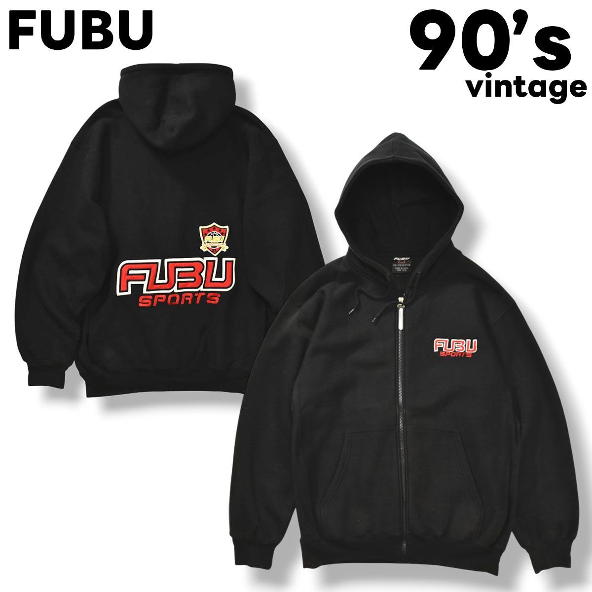 希少】 90sヴィンテージ フブ FUBU フルジップアップ バックロゴ