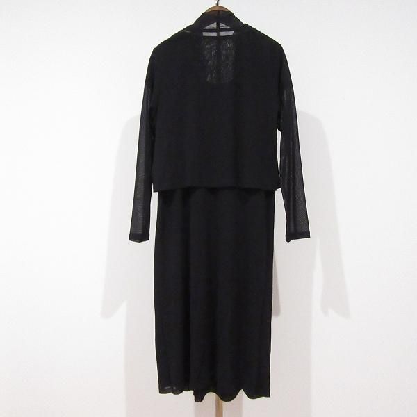 スペッチオ SPECCHIO セット ジャケット フリルカラー オーガンジー ワンピース ロング マキシ 半袖 レース ペチコート 40 ベージュ スペッチオ SPECCHIO シャトル メロウフリル ノーカラージャケット