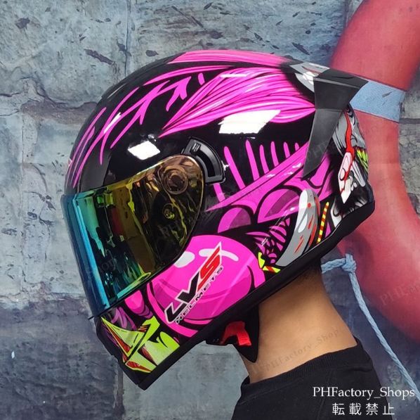 オートバイ用フルフェイスヘルメット DOT認証 バイクヘルメット 軽量 モトクロスヘルメット 男女兼用 ダブルシールド ジェットヘルメット ピンク B22