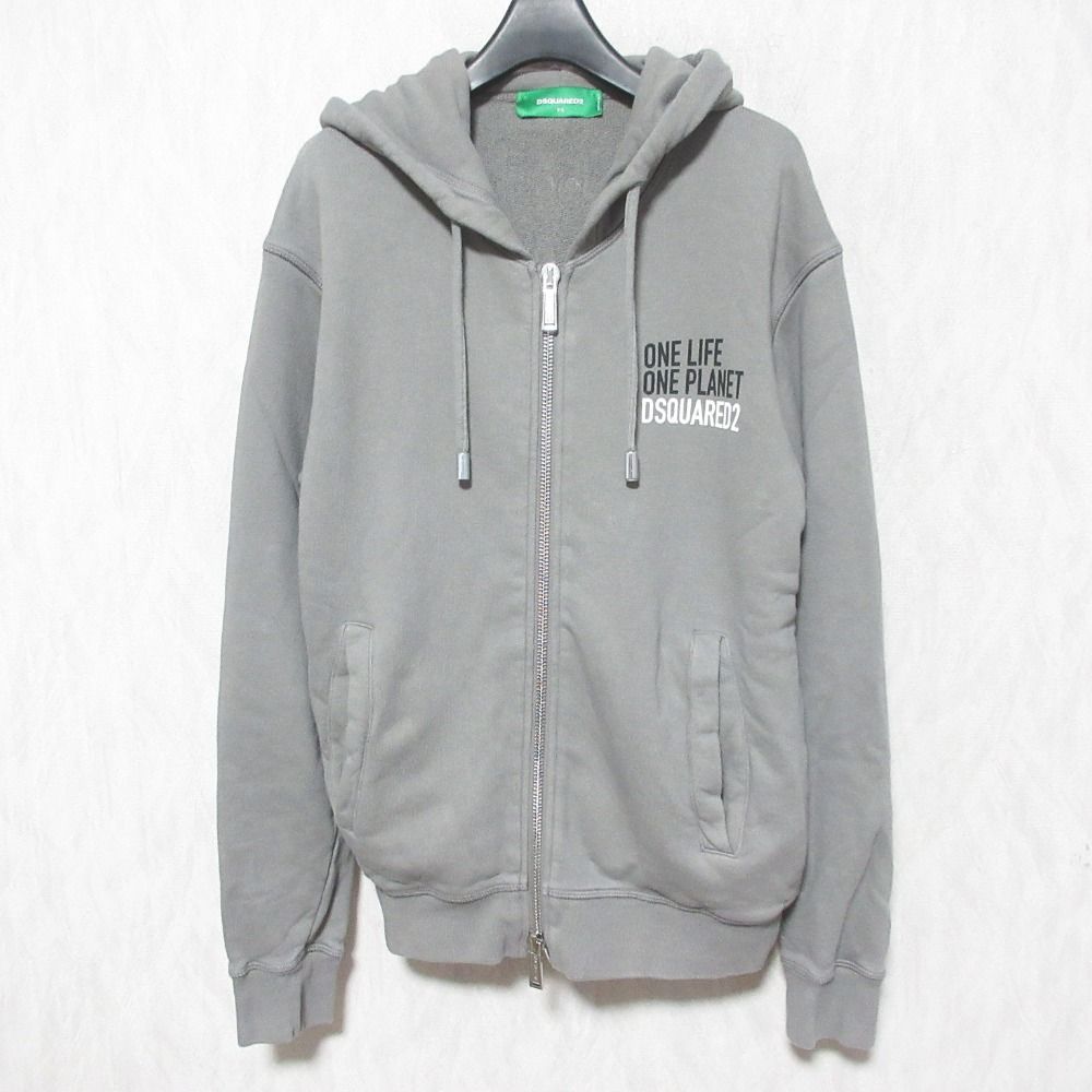 美品◆ディースクエアード 22AW ジップパーカー グリーン レディース サイズXS DSQUARED2 【AFB13】 DSQUARED2 - ディースクエアード 22AW ジップパーカー グリーン