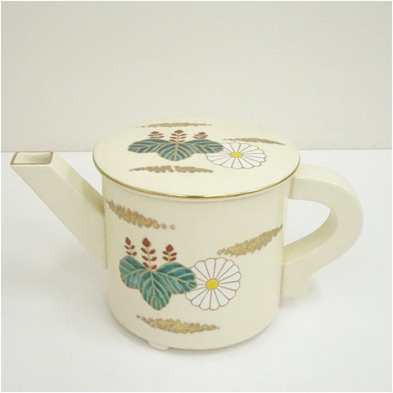 京焼 鳴滝窯 橋本城岳造 色絵高台寺文水次 共箱 茶道 茶道具 おしゃれ 茶器 抹茶 水次ぎ みずつぎ 水注 水注ぎ 骨董 お茶 茶会 茶事 茶の湯