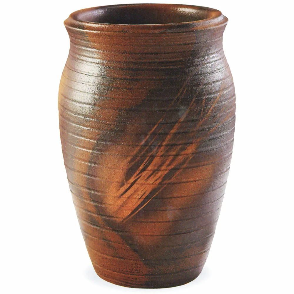 【信楽焼 陶器 傘立 】　火色火だすき傘立 　新品 （信楽焼・陶器・傘立て・梅雨・玄関・和風おしゃれ）