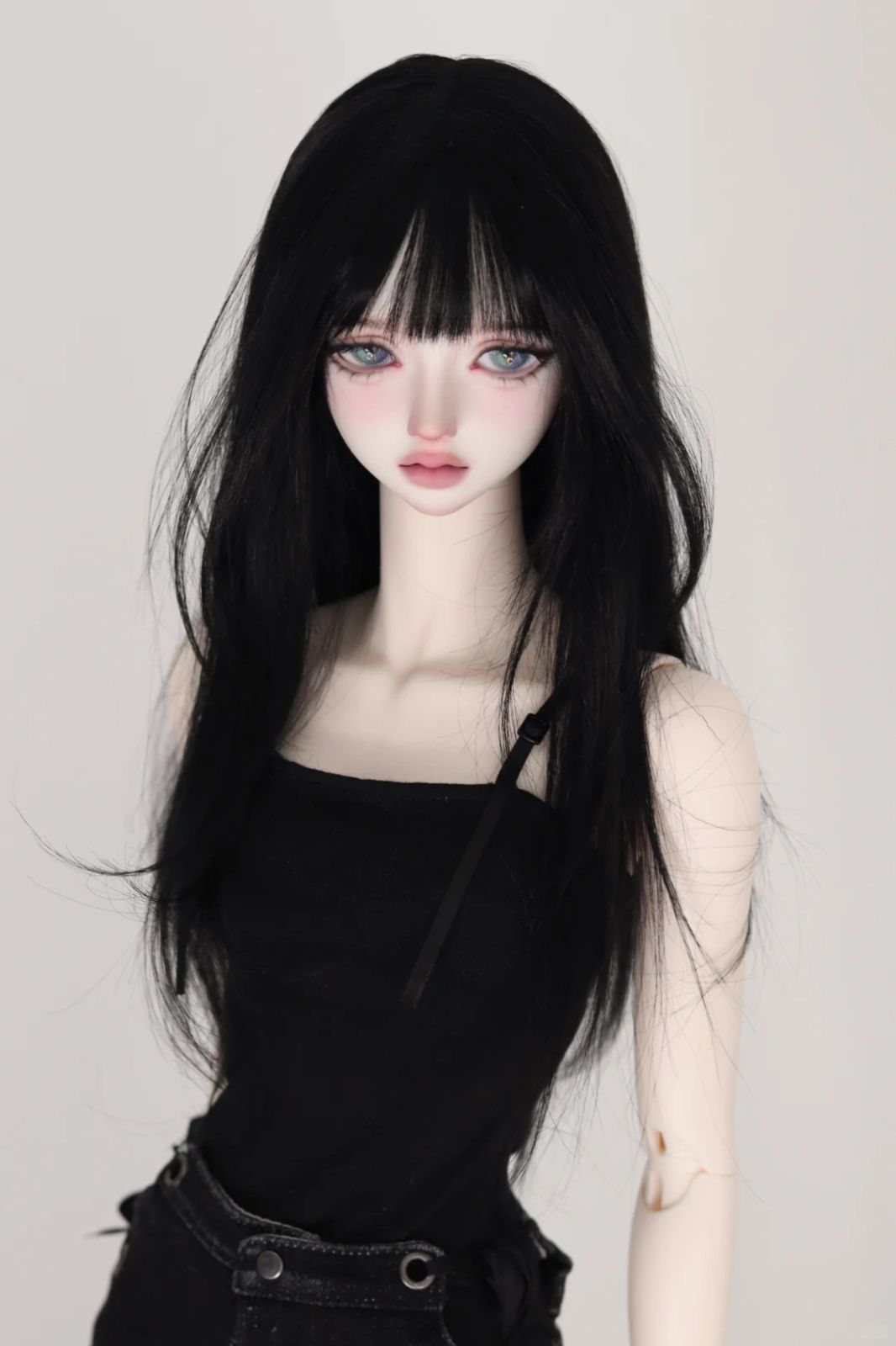 BJDドール用 ウィッグ 1/6 ロングヘア カツラ ストレート 黒