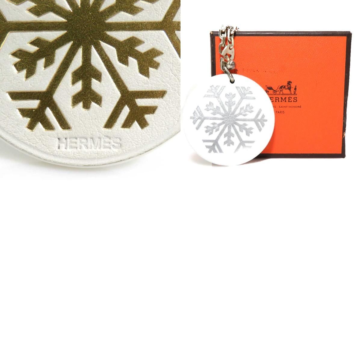 エルメス HERMES チャーム 雪の結晶 エルメス キーホルダー