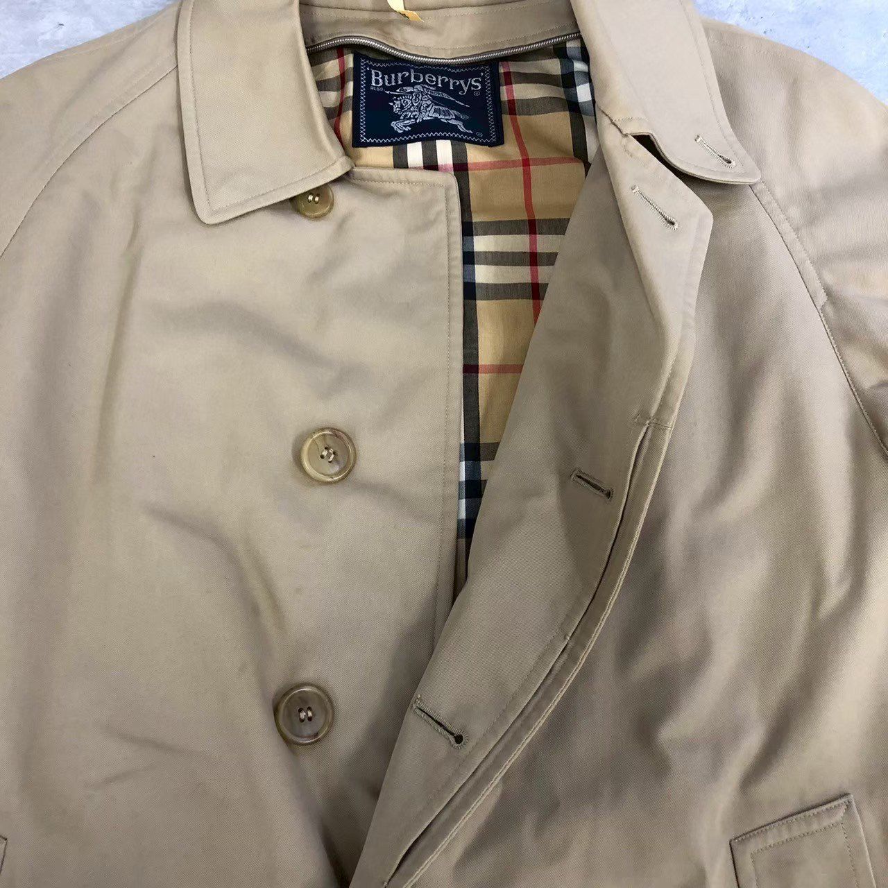 Burberry トレンチコート バーバリー ノバチェック ベージュ - メルカリ