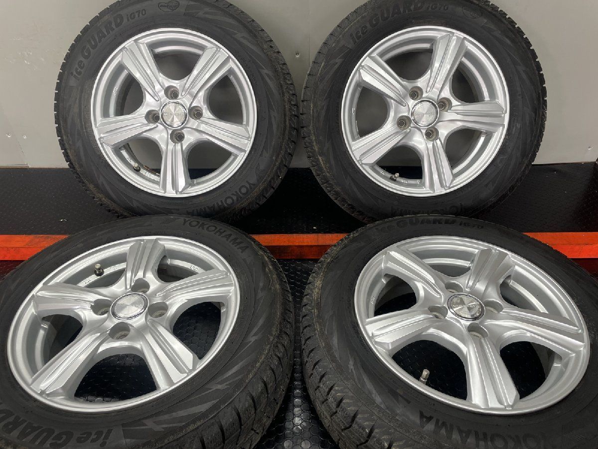 YK ice GUARD iG70 165 70R14 スタッドレス DUNLOP VIOLENTO ヴィオレント 14インチ 5J4HPCD100 39 ヴィッツ アクア等 STO016