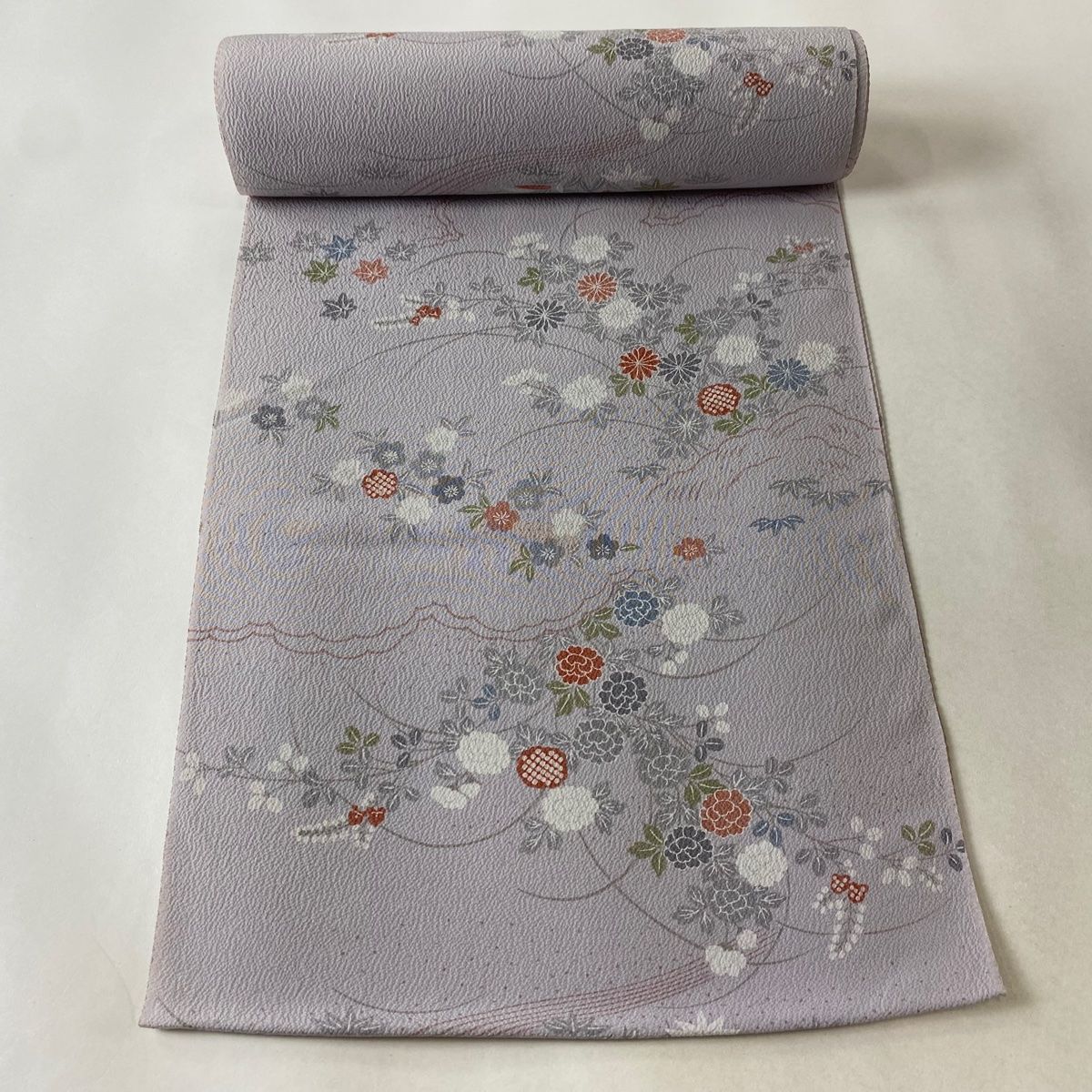 小紋 全体柄 草花 流水 アイスグリーン色 正絹 反物 小紋 全体柄 草花 流水 アイスグリーン色 正絹 反物 楽天市場