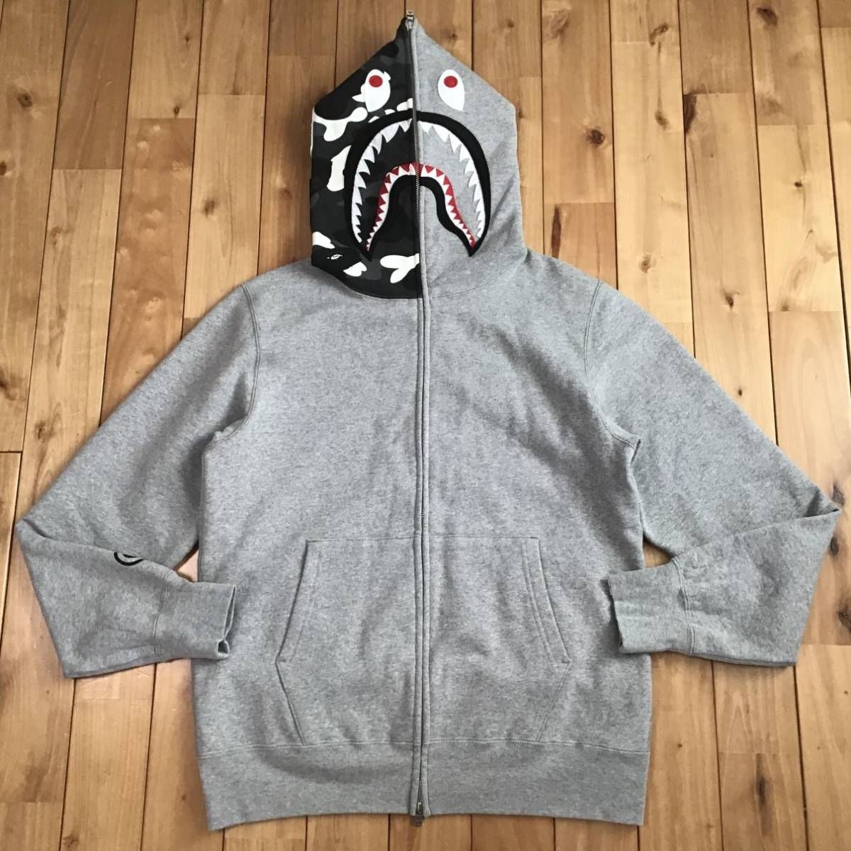 ☆蓄光☆ City camo シャーク パーカー Lサイズ shark full zip hoodie