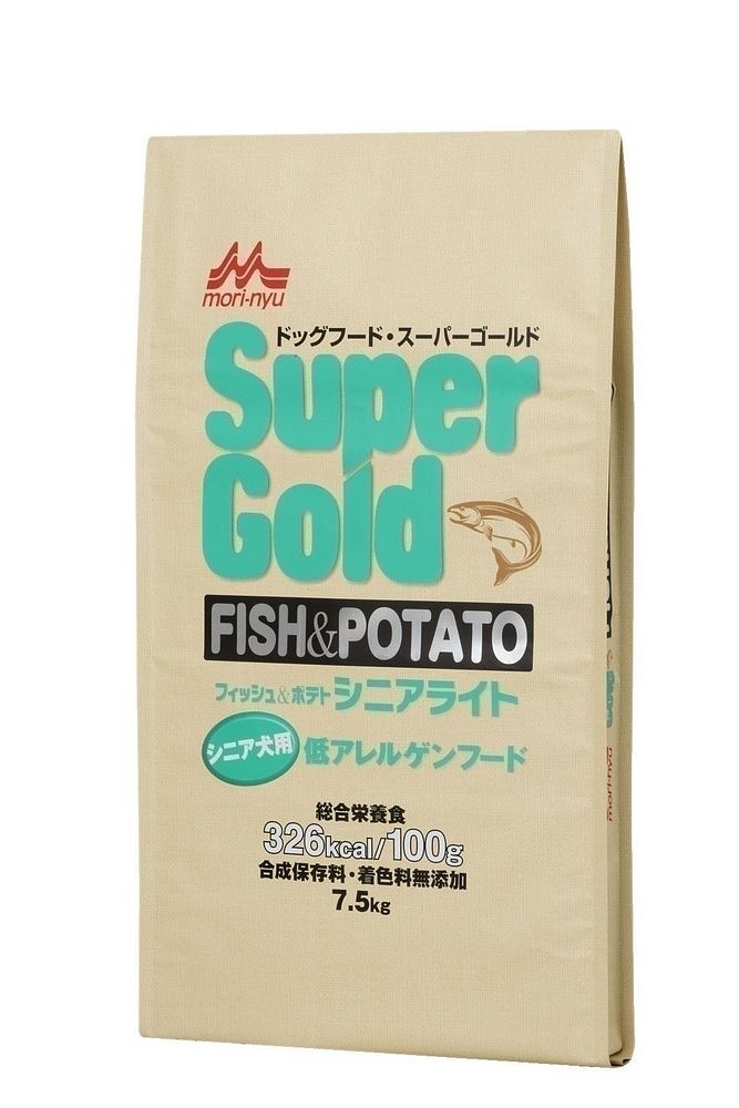 森乳サンワールド ドライフード ゴールド フィッシュ＆ポテト シニア シニア犬用 低アレルゲンフード 7.5 kg ドッグフード