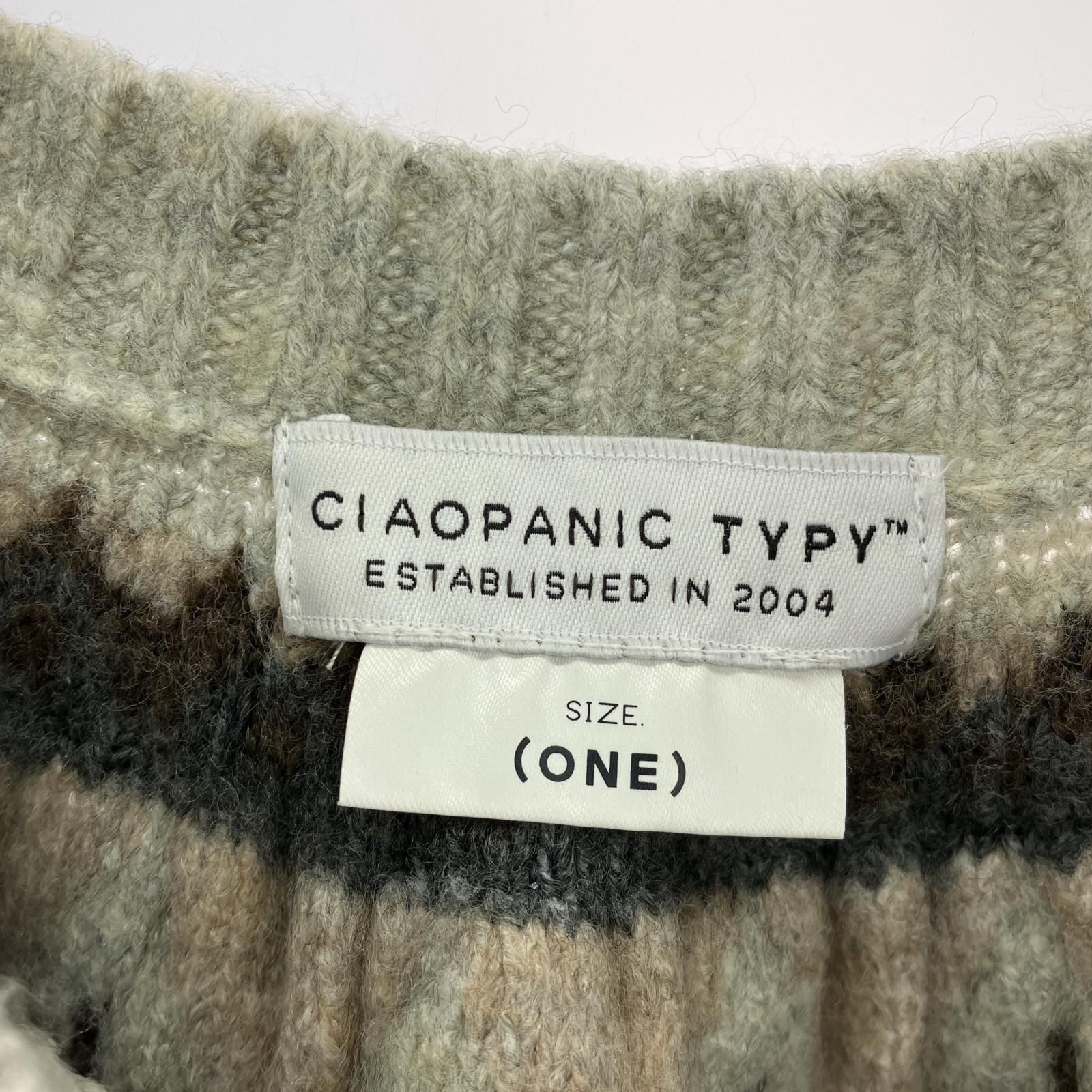 CIAOPANIC TYPY チャオパニックティピー フリンジニット sizeone/グレー系 レディース