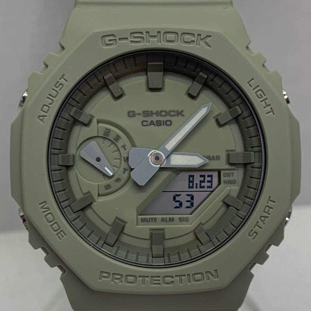 未使用 CASIO G-SHOCK ANALOG-DIGITAL 2100 Series GA-2100NC-3AJF ナチュラルカラー カーキ  アナデジ カシオ Gショック 腕時計 【X0296-001】□ - メルカリ