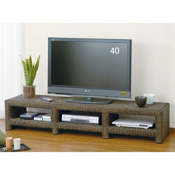  籐 テレビボード 幅180cm  収納家具 テレビ台 ローボード W983B 完成品 ラタン 今枝商店 リビング 高級感 なごみ  軽量 コンパクト 和室 テレビ台