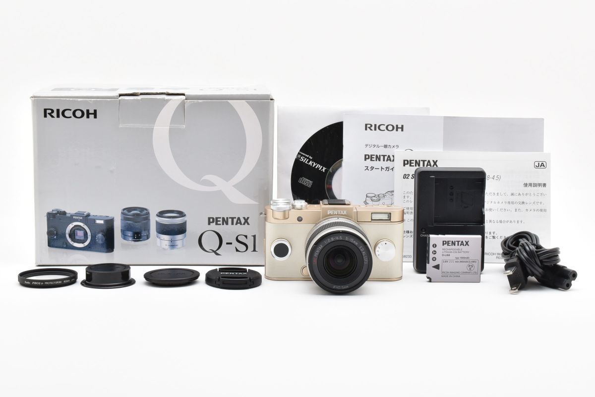 ショット数462回 上品 PENTAX Q-S1 ズームレンズキット 02 STANDARD ZOOM ゴールド 元 き AYM4360 278