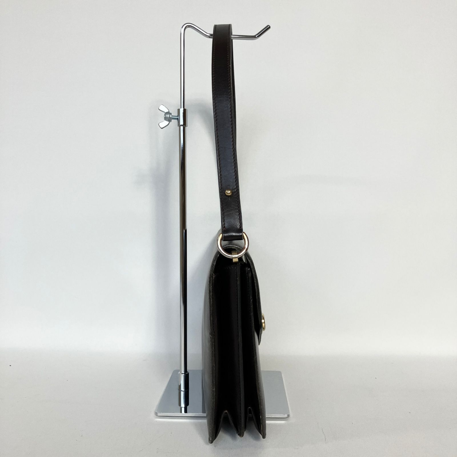 2409-150｜美品｜ディオール 2WAYバッグ ダークブラウン ロゴ金具 