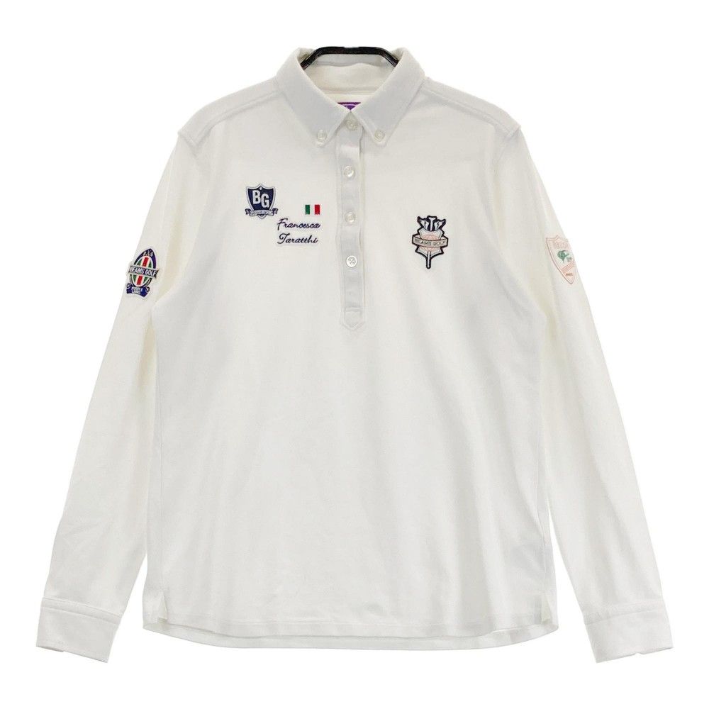 サイズ：M BEAMS GOLF ビームスゴルフ  長袖ポロシャツ ボタンダウン  ホワイト系 [240101446544] ゴルフウェア レディース ストスト