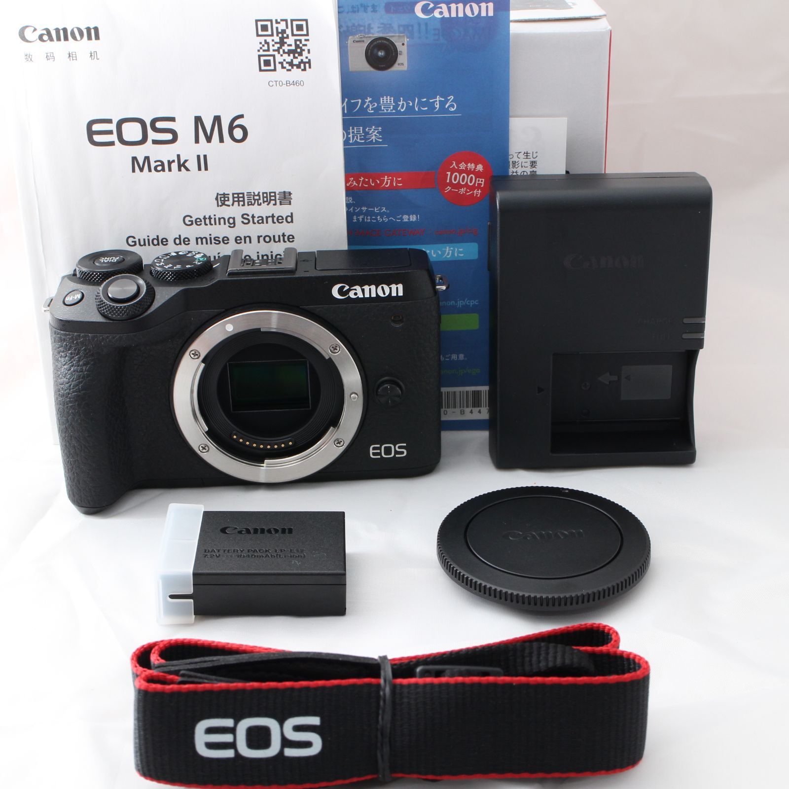 級 ショット数1000 Canon ミラーレス一眼カメラ EOS M6 Mark II ボディ ブラック EOSM6MK2BK-BODY キヤノン 3524