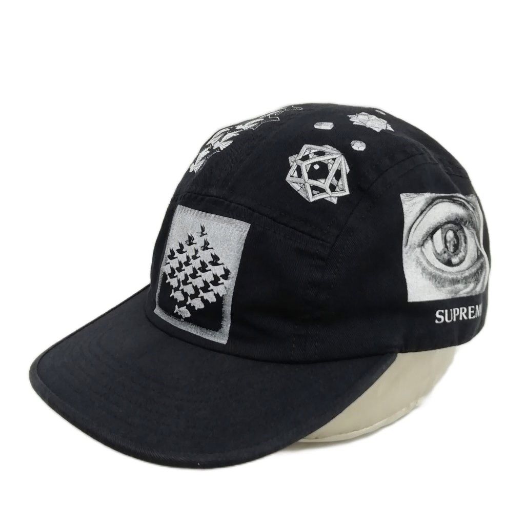 シュプリーム SUPREME 17SS M.C. Escher Camp Cap エッシャー キャンプ キャップ ブラック