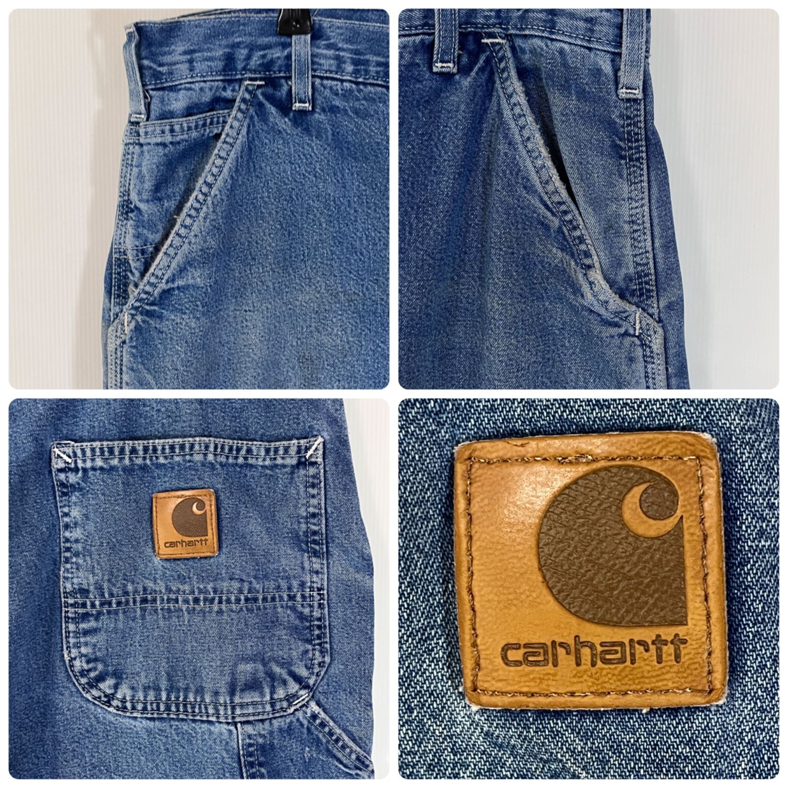 00 s Carhartt カーハート W 34 L 32 チェックネルライナー デニム シングルニー ペインターパンツ B 14 DST ワークパンツ ジーンズ ワイドバギー アメリカ製 裏ネル 美フェード リアルワーク ゴールデンサイズ p ワークパンツ カーゴパンツ ペインターパンツ パンツ