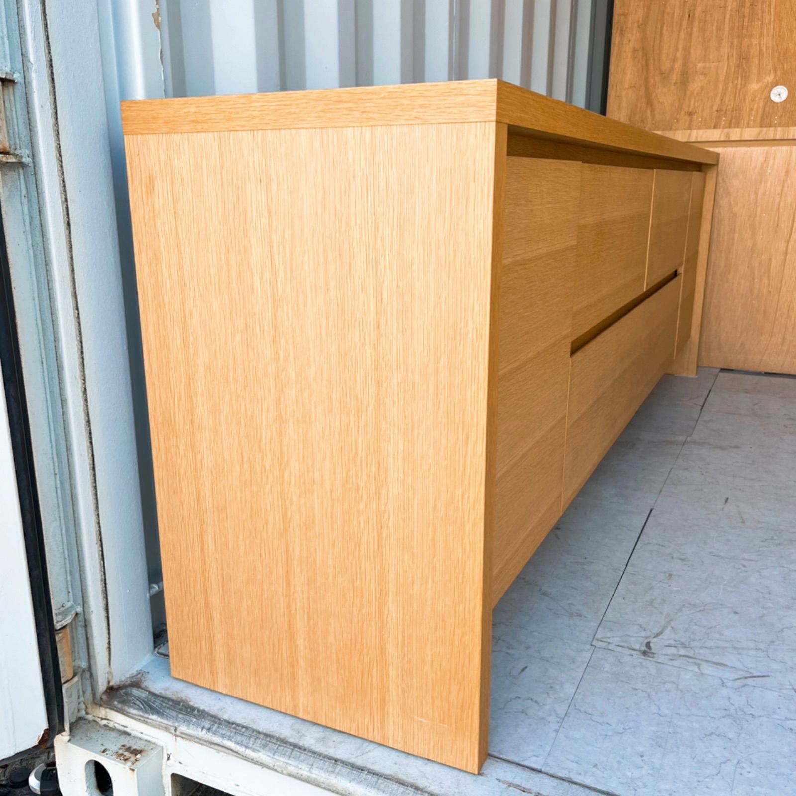 取付無料！アルフレックス特注品 天然木北欧モダン収納ローチェスト サイドボード 取付無料！アルフレックス特注品 天然木北欧モダン収納ローチェスト