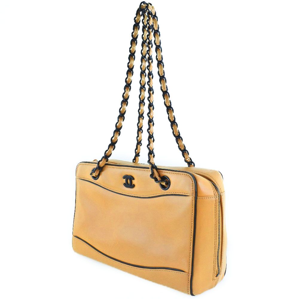CHANEL シャネル チェーン ショルダーバッグ ラムレザー ココマーク CHANEL】シャネル チェーンショルダー ココマーク A16834