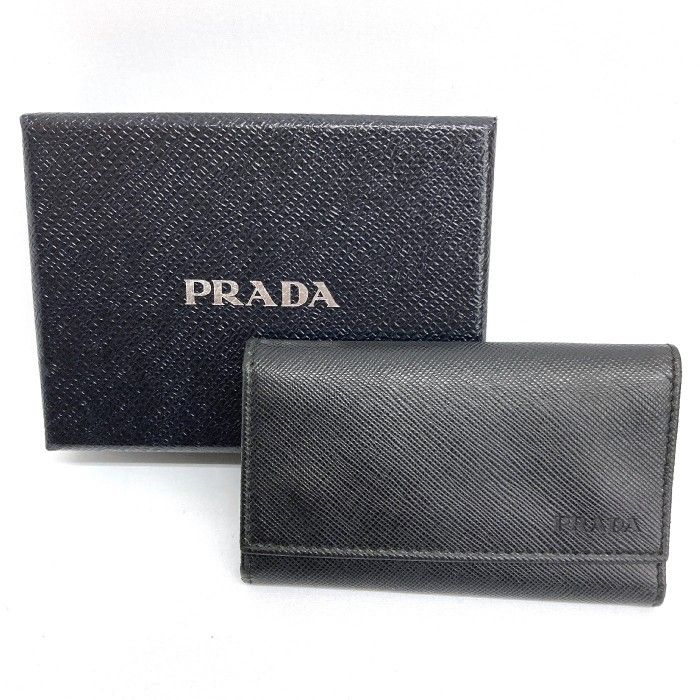 PRADA プラダ サフィアーノレザー 6連キーケース 2M0025 ブラック