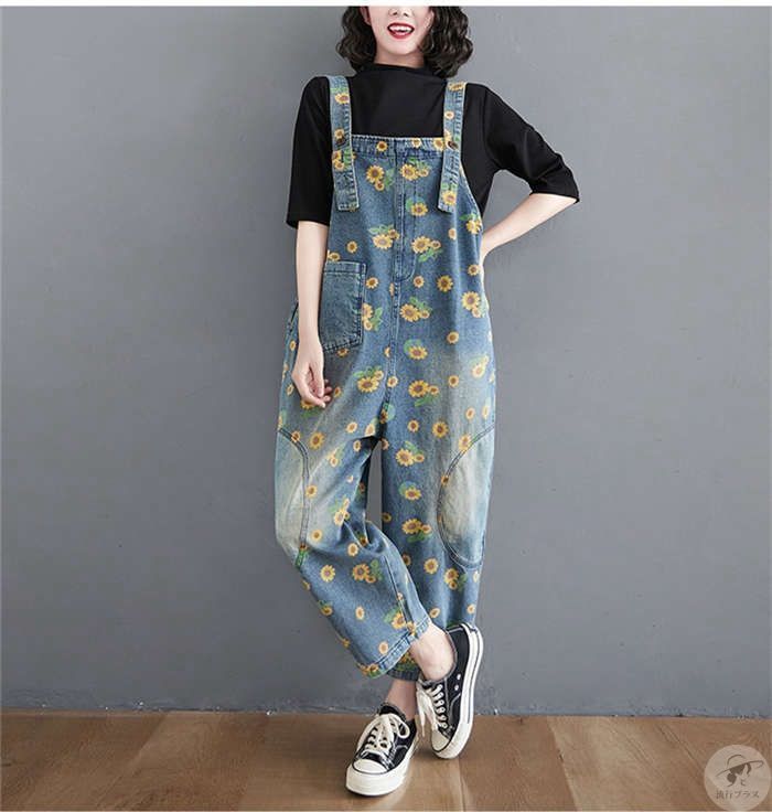 新品 デニムサロペット レディース オールインワン サロペット