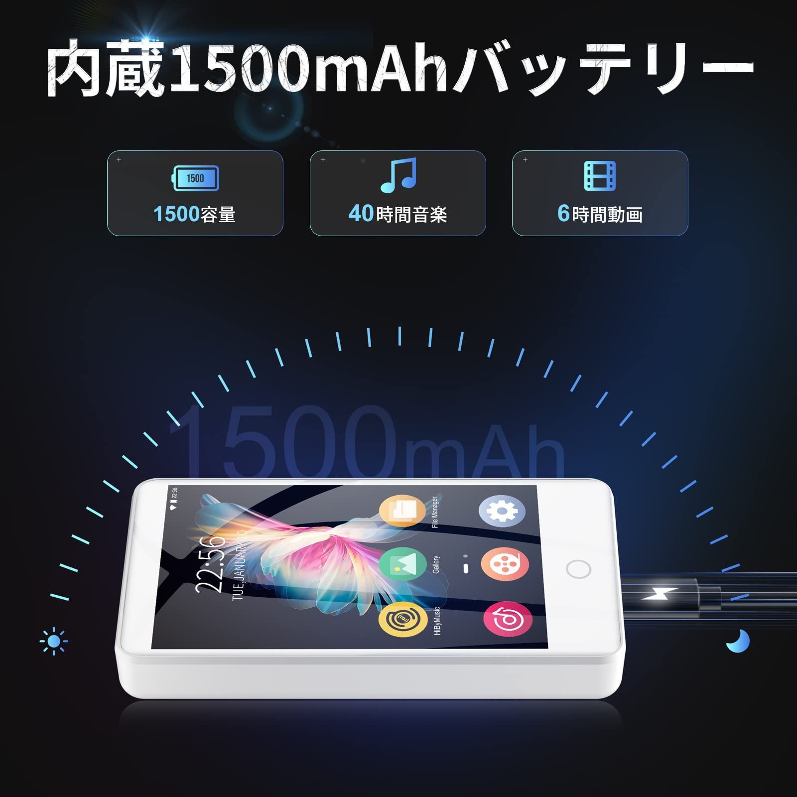 MECHEN MP4プレーヤー Bluetooth4.0 mp3プレーヤー 3.5インチタッチ大