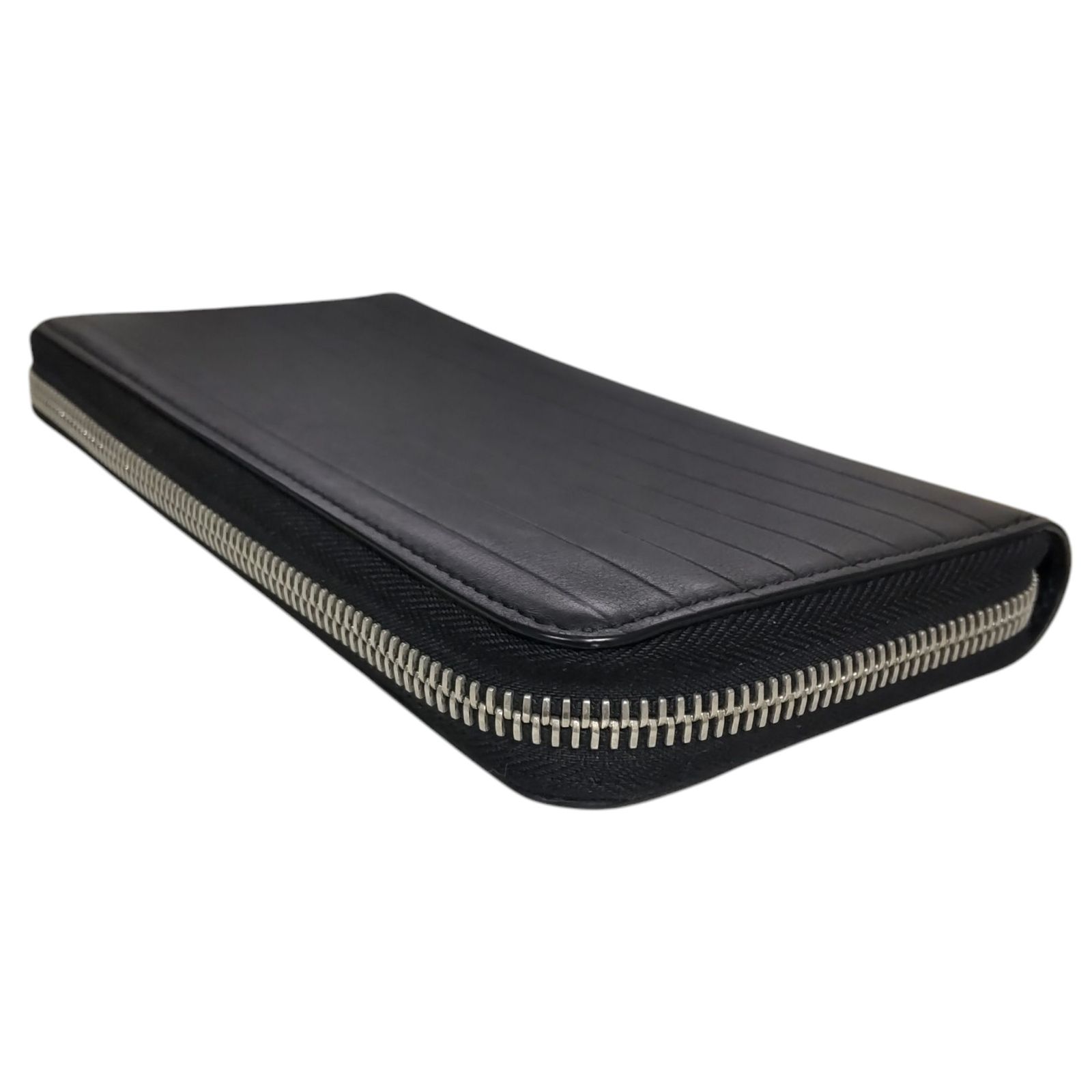 中古品】 Dior homme ディオールオム 長財布 ラウンドジップ メンズ 黒 