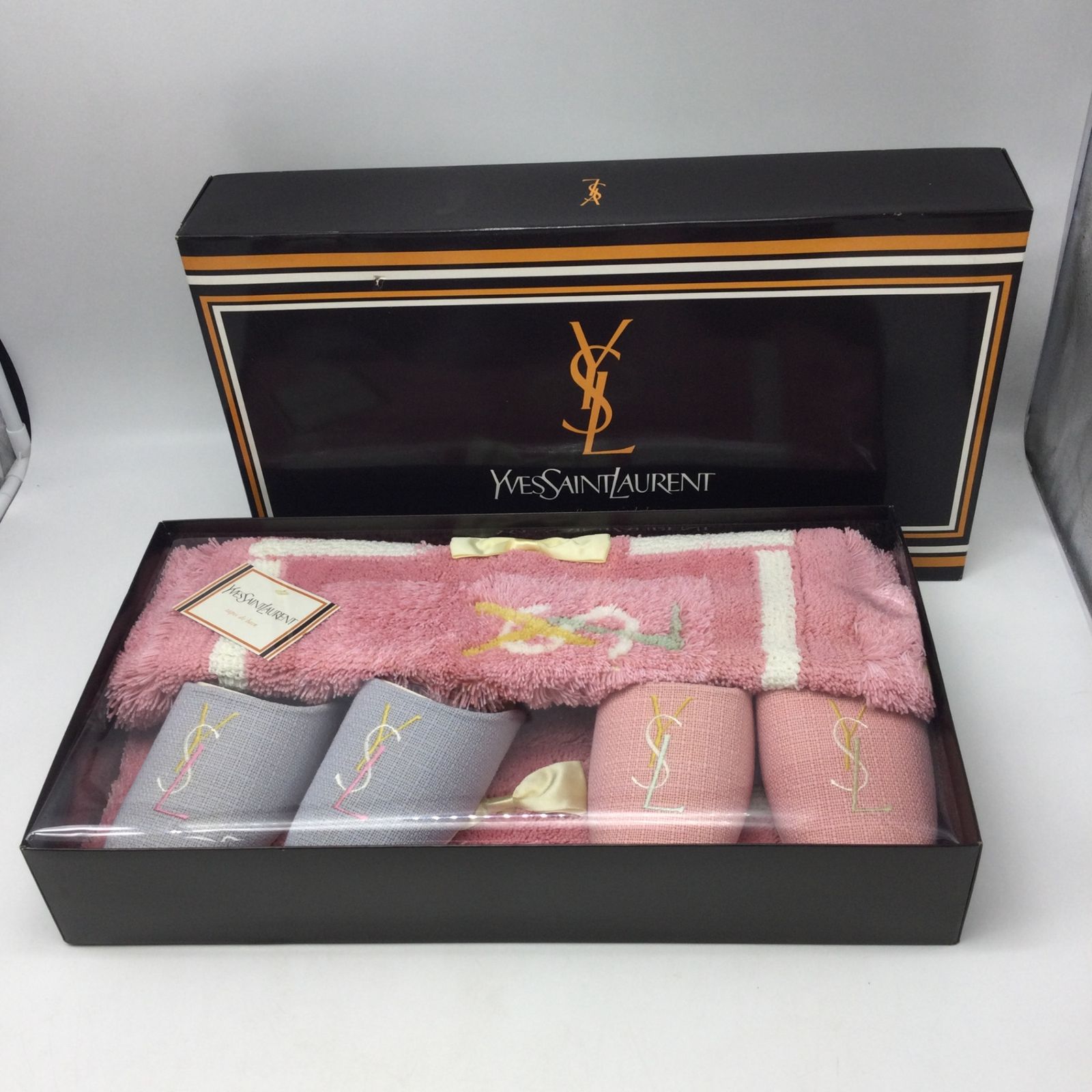 2215 【未使用】Yves Saint Laurent スリッパ  玄関マット セット イブサンローラン YSL イヴサンローラン