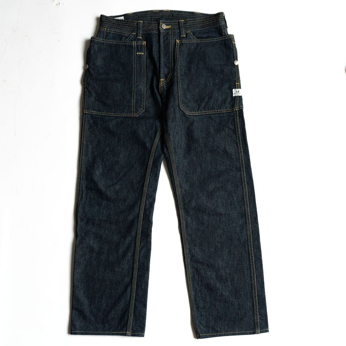 美品】SASSAFRAS【フォールリーフ デニム パンツ】M ササフラス 