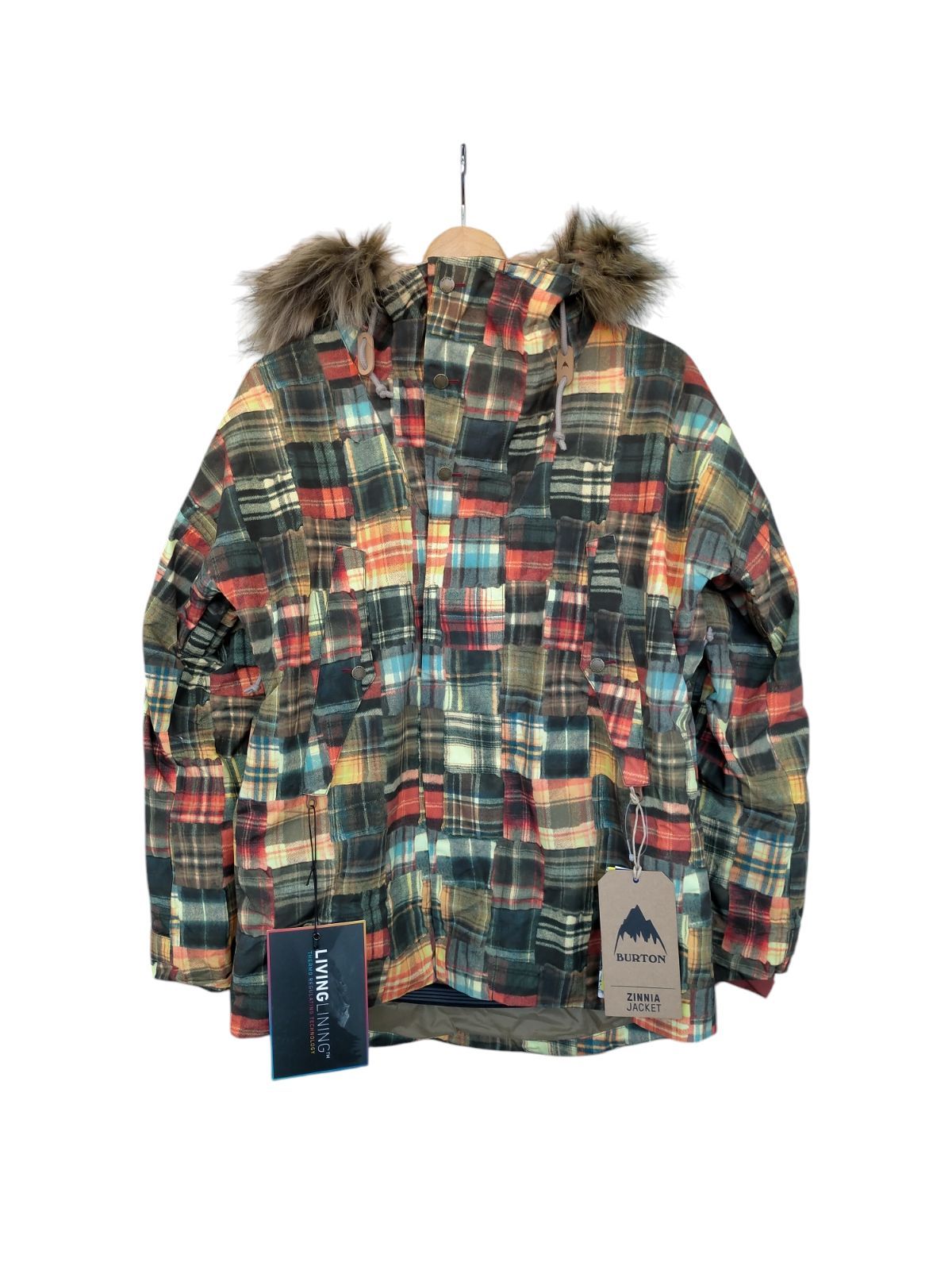 バートン◆レディース スノボウェア WZ ZINNIA JACKET ブラウン系 チェック S