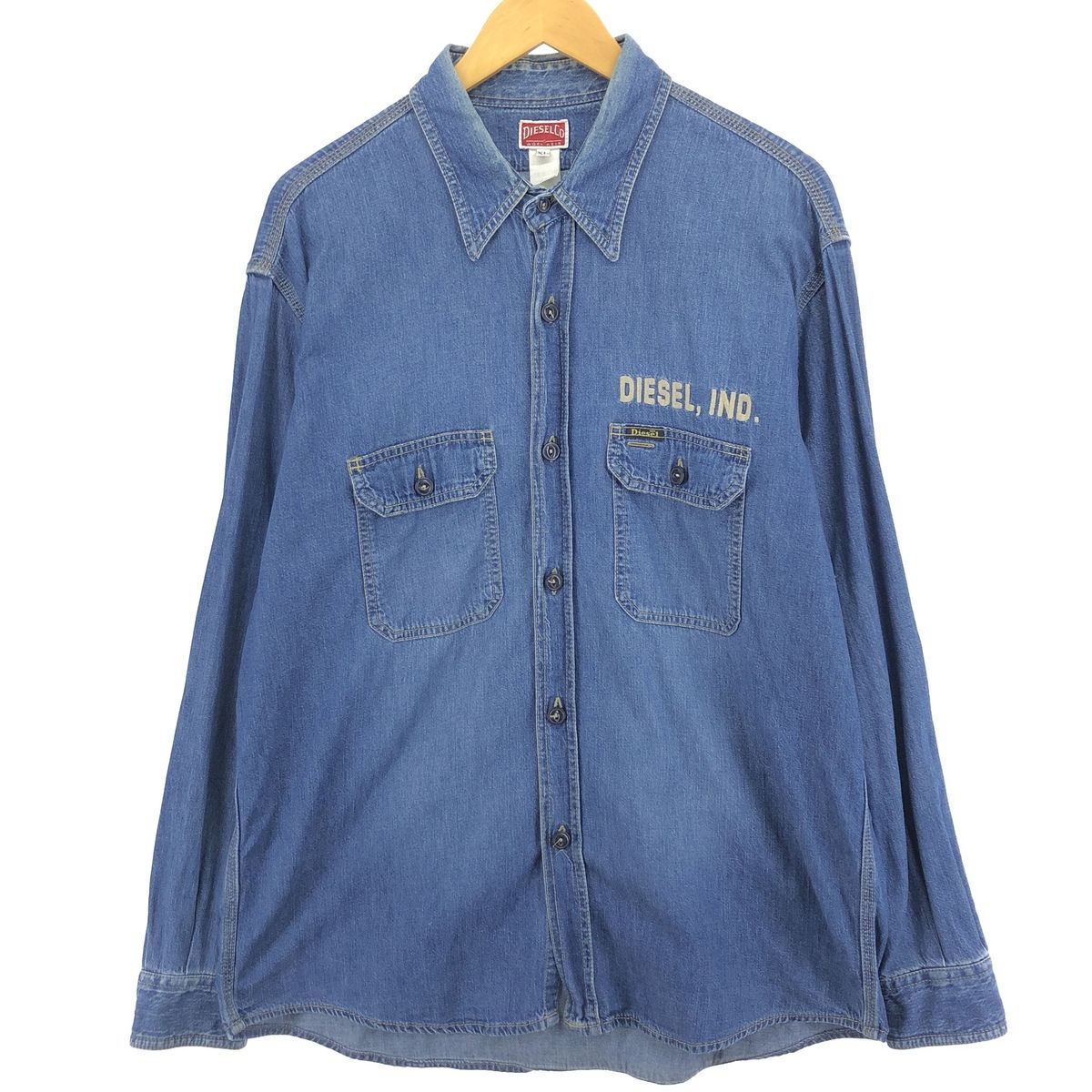 古着 ディーゼル DIESEL WORK WEAR 長袖 デニムシャツ イタリア製 