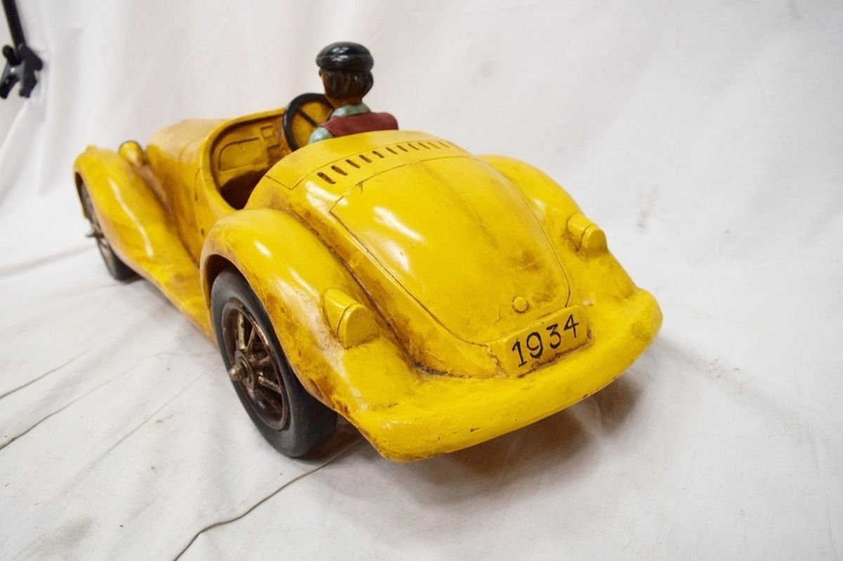 ビンテージ/木製オブジェ・インテリア/ハンドメイド車「クラシックカー
