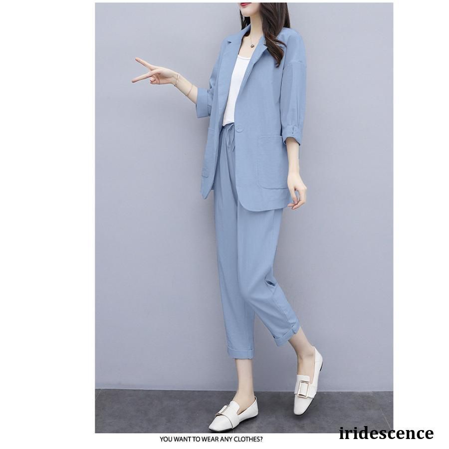 セットアップ レディース パンツスーツ 夏 ジャケット ブレザー