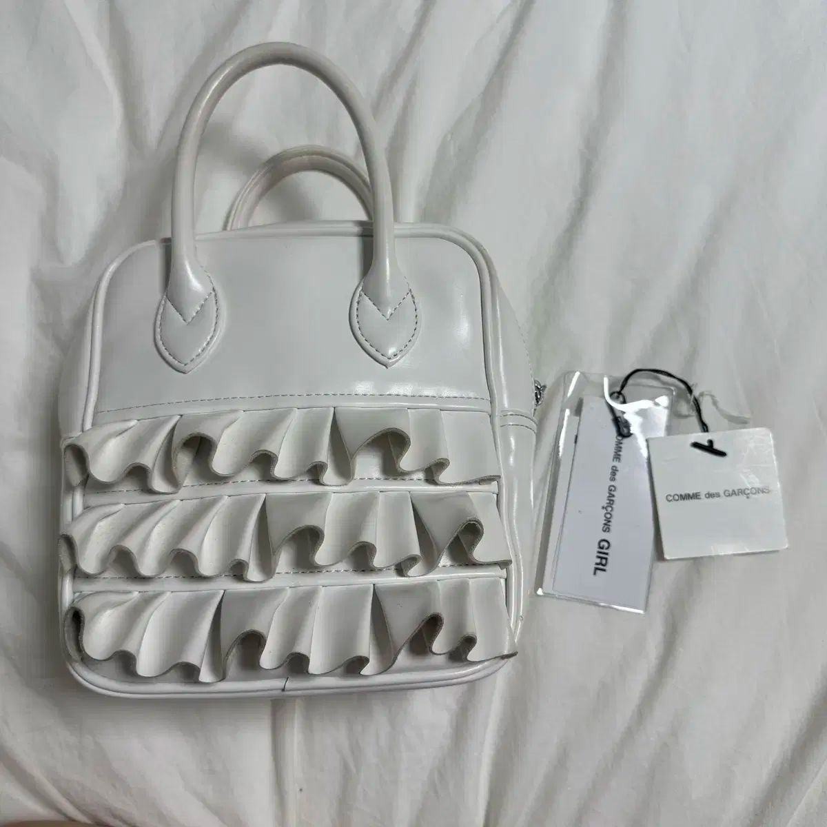 未使用 コムデギャルソン ガール フリルトートバッグ